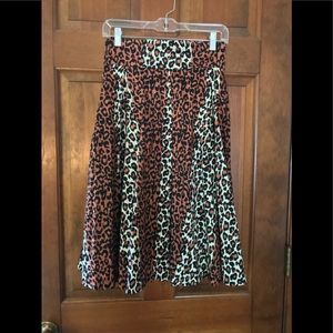 Deadly Dames Kinky Box Skirt in Leopard Print